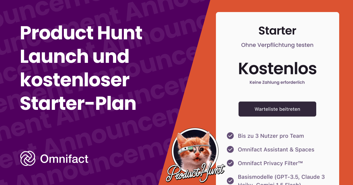 Omnifacts Start auf Product Hunt, mit KI-Assistenten und Spaces, war erfolgreich und erreichte die Startseite.