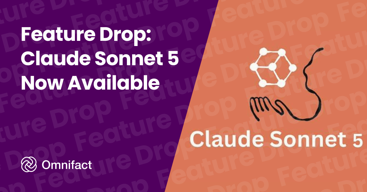 Anthropic's new Claude Sonnet 5 is now available on Omnifact.