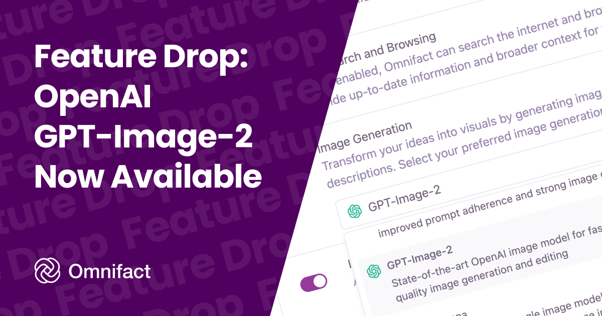 GPT-Image-2 is now available in Omnifact image generation