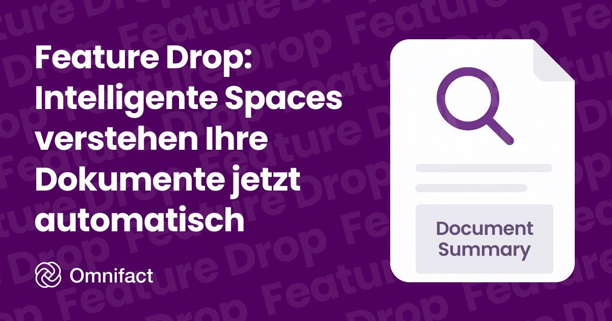 Omnifact Spaces verstehen jetzt automatisch den Inhalt ihrer Knowledge Base
