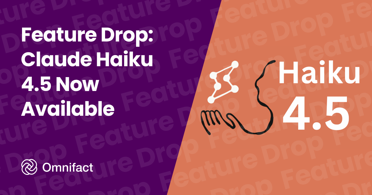 Anthropic's Claude Haiku 4.5 is now available on Omnifact.