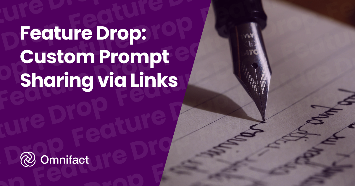 Omnifact launches Contextual Prompts — Streamline AI interactions with pre-filled conversation starters