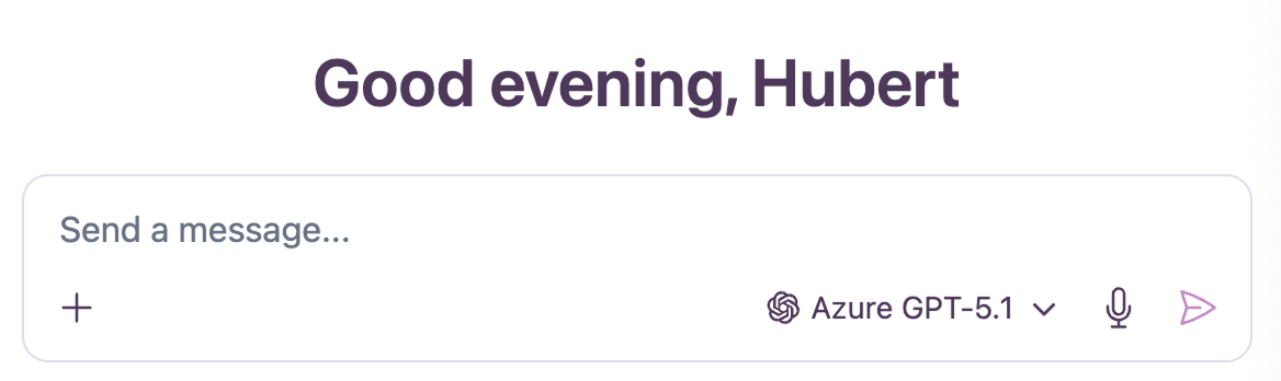 The redesigned Chat Input with embedded model selection