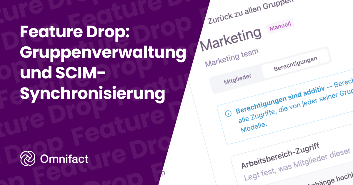 Gruppenverwaltung in Omnifact