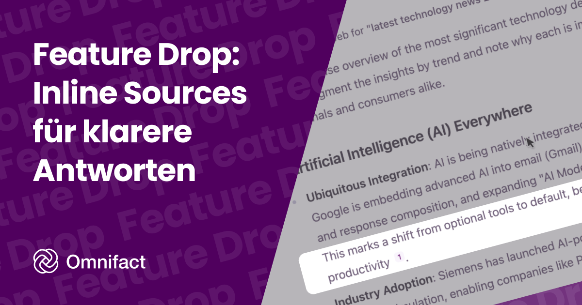 Feature Drop: Inline Sources für klarere Antworten | Omnifact