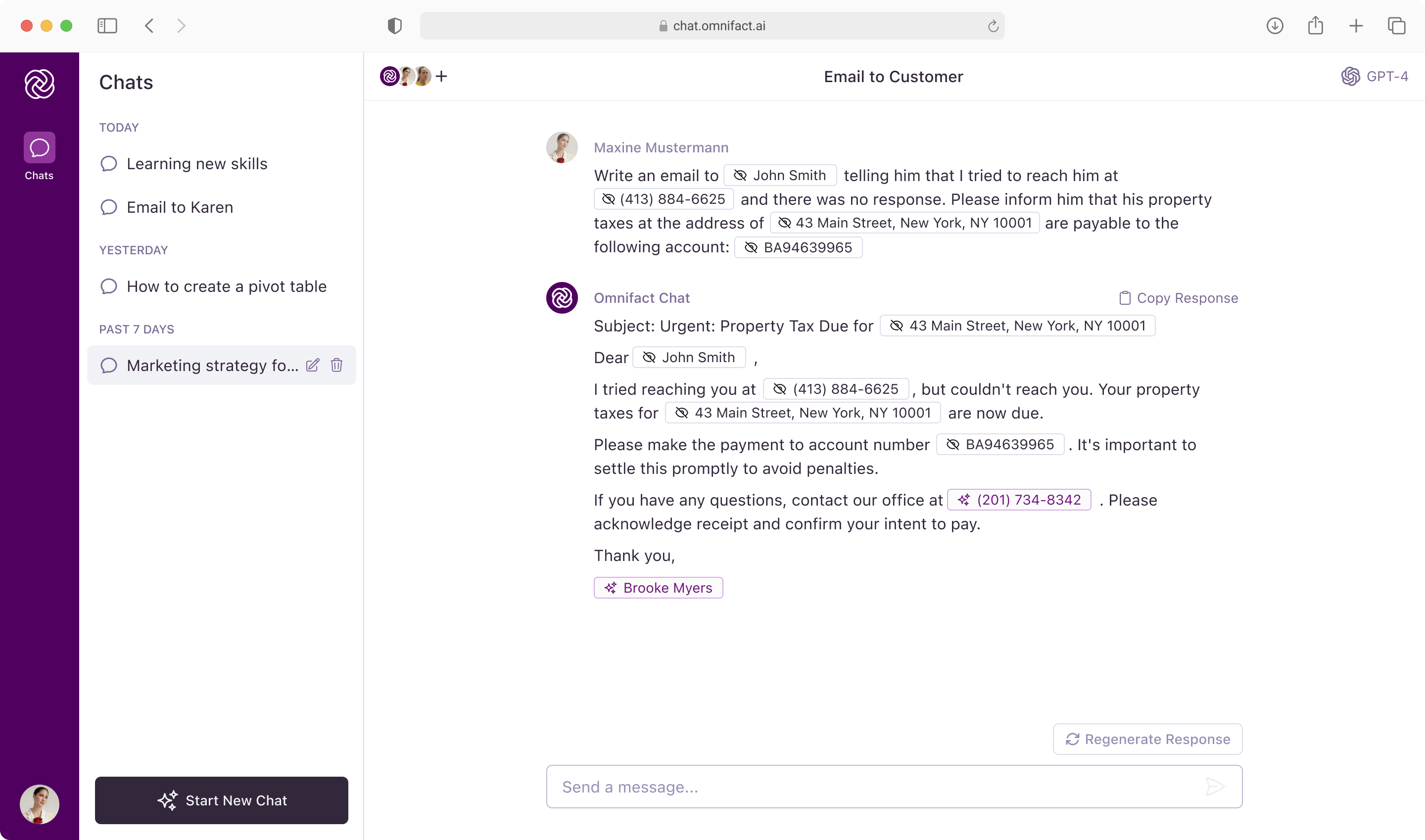 Omnifact Chat Interface